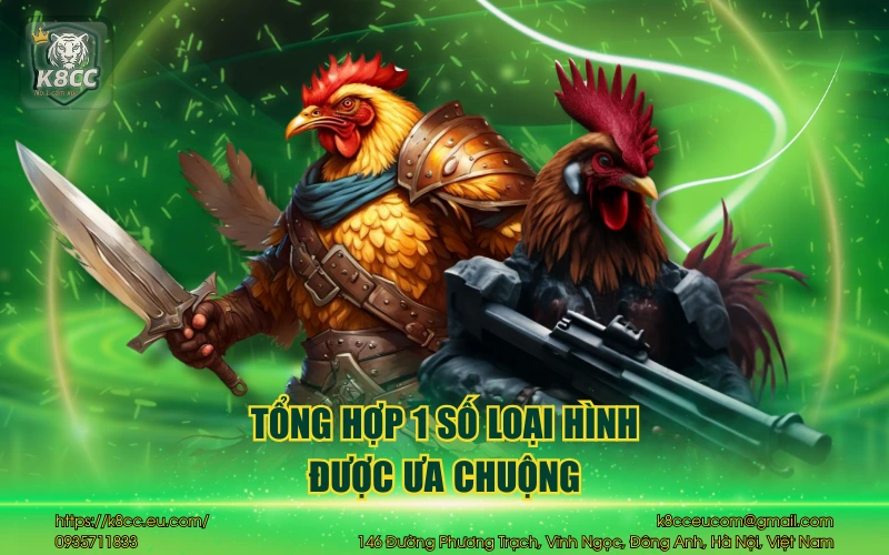 Đá Gà K8CC - Sảnh cược đá gà đỉnh cao cho bet thủ 4 Tổng hợp 1 số loại hình được ưa chuộng